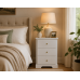 Handmade in England Baltic Solid Pine 3 Drawer Bedside Cabinet in White - Fully Assembled