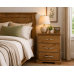 UK Handmade Solid Pine 3 Drawer 45cm Wide Bedside Table - Baltic Kenilworth Oak Wax - Fully Assembled (Bespoke Sizes)