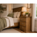BALTIC SOLID PINE 3 DRAWER BEDSIDE CABINET IN KENILWORTH OAK WAX