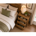 BALTIC SOLID PINE 3 DRAWER BEDSIDE CABINET IN KENILWORTH OAK WAX