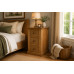 VICTORIAN SOLID PINE 3 DRAWER BEDSIDE IN LIGHT OAK WAX