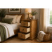 VICTORIAN SOLID PINE 3 DRAWER BEDSIDE IN LIGHT OAK WAX