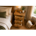 VICTORIAN SOLID PINE 3 DRAWER BEDSIDE IN LIGHT OAK WAX