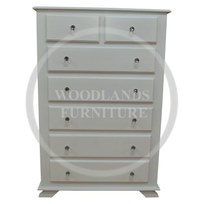 Crown 2+5 Drawer Chest In White