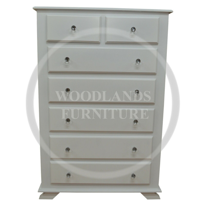 CROWN 2+5 DRAWER CHEST IN WHITE CROWN 2+5 DRAWER CHEST IN WHITE