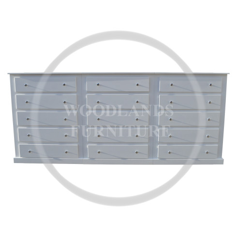 DEWSBURY 15 DRAWER CHEST IN WHITE