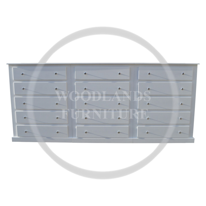 DEWSBURY 15 DRAWER CHEST IN WHITE DEWSBURY 15 DRAWER CHEST IN WHITE