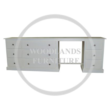 Dewsbury 9 Drawer Dressing Table In Ivory