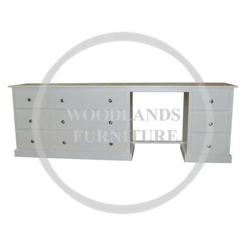 DEWSBURY 9 DRAWER DRESSING TABLE IN IVORY