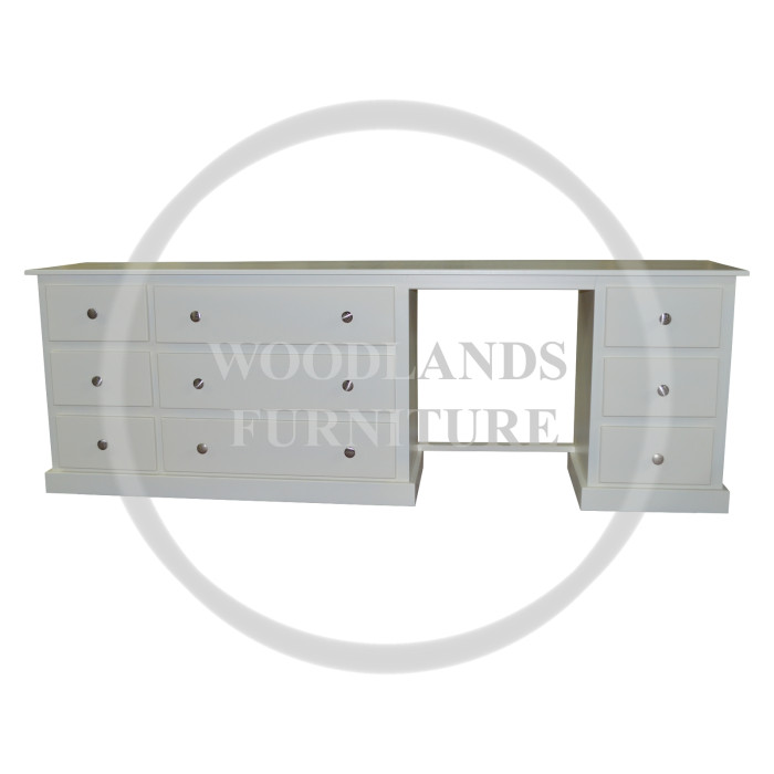 DEWSBURY 9 DRAWER DRESSING TABLE IN IVORY DEWSBURY 9 DRAWER DRESSING TABLE IN IVORY