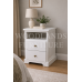 BALTIC SOLID PINE 2 DRAWER BEDSIDE CABINET WITH SHELF IN WHITE BALTIC SOLID PINE 2 DRAWER BEDSIDE CABINET WITH SHELF IN WHITE