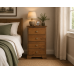UK Handmade Solid Pine 4 Drawer 45cm Wide Bedside Table - Baltic Golden Oak Polished - Fully Assembled (Bespoke Sizes)
