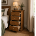 BALTIC SOLID PINE 4 DRAWER BEDSIDE CABINET IN GOLDEN OAK POLISHED BALTIC SOLID PINE 4 DRAWER BEDSIDE CABINET IN GOLDEN OAK POLISHED