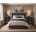 UK Handmade Solid Pine 4 Drawer Bedside Tables Set - Baltic Dark Grey - Fully Assembled (Custom Finish Options)