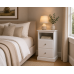 CAMBRIDGE 2 DRAWER SHELVED BEDSIDE IN WHITE