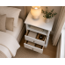 CAMBRIDGE 2 DRAWER SHELVED BEDSIDE IN WHITE