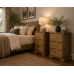 BALTIC SOLID PINE 3 DRAWER BEDSIDE CABINET SET IN KENILWORTH OAK WAX BALTIC SOLID PINE 3 DRAWER BEDSIDE CABINET SET IN KENILWORTH OAK WAX