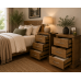 BALTIC SOLID PINE 3 DRAWER BEDSIDE CABINET SET IN KENILWORTH OAK WAX BALTIC SOLID PINE 3 DRAWER BEDSIDE CABINET SET IN KENILWORTH OAK WAX