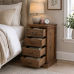 BALTIC SOLID PINE 4 DRAWER BEDSIDE CABINET IN MEDIUM OAK WAX BALTIC SOLID PINE 4 DRAWER BEDSIDE CABINET IN MEDIUM OAK WAX