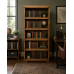 Baltic Solid Pine 4 Shelf Bookcase Medium Oak Wax
