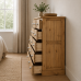 UK Handmade Solid Pine 10 Drawer Chest of Drawers - Baltic Light Antique Wax