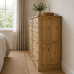 UK Handmade Solid Pine 10 Drawer Chest of Drawers - Baltic Light Antique Wax