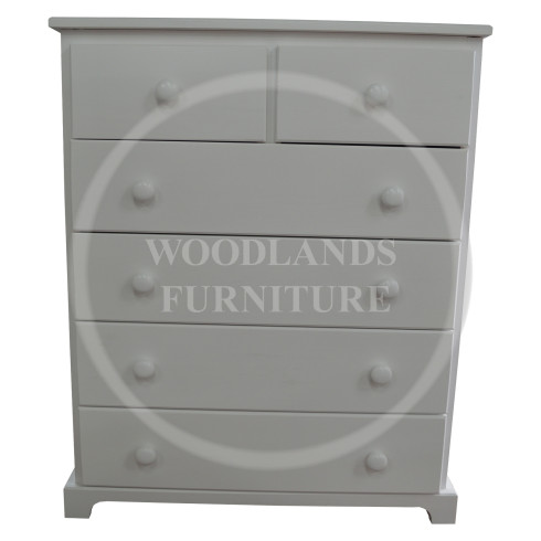 BALTIC SOLID PINE 2+4 CHESTS OF DRAWERS IN WHITE