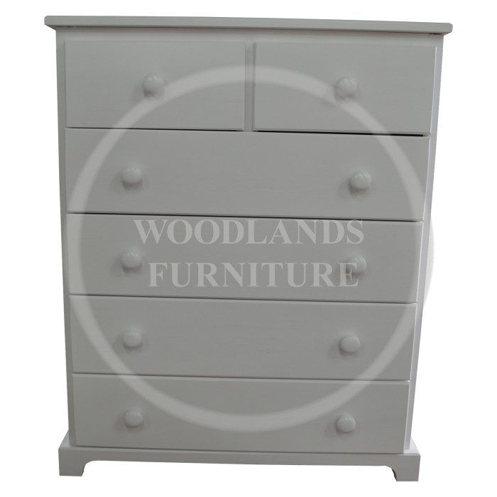 BALTIC SOLID PINE 2+4 CHESTS OF DRAWERS IN WHITE