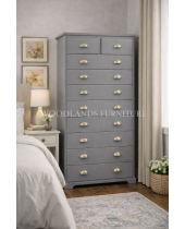 BALTIC SOLID PINE 2+8 CHEST OF DRAWERS IN GREY