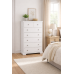 UK Handmade Solid Pine 2+5 Drawer 80cm Wide Chest of Drawers - Baltic White - Fully Assembled (Made to Measure)