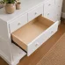 UK Handmade Solid Pine 4+6 Drawer 154cm Wide Chest of Drawers - Baltic White (Made to Measure)