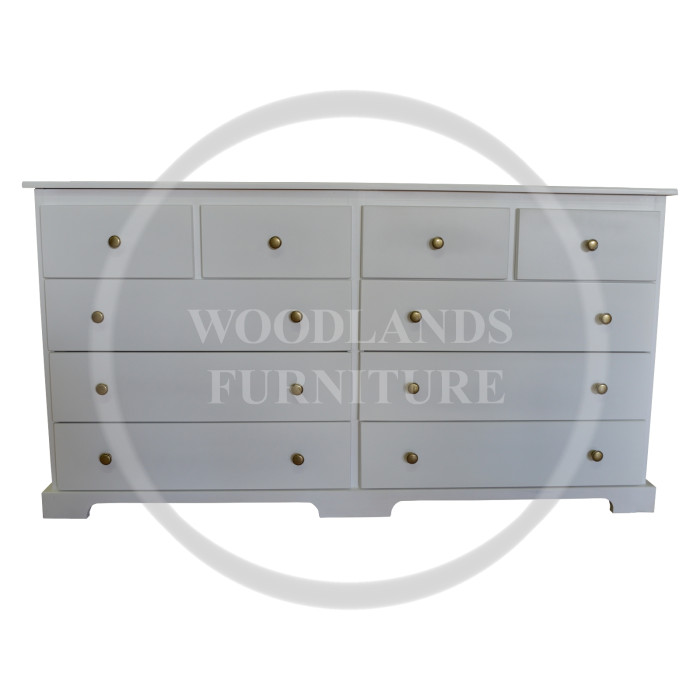 BALTIC SOLIDE PINE 4+6 DRAWER CHEST IN WHITE