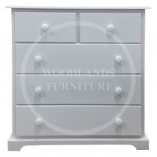 BALTIC SOLID PINE 2+3 DRAWER CHEST IN WHITE