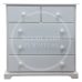UK Handmade Solid Pine 2+3 Drawer 80cm Wide Chest of Drawers - Baltic White (Made to Measure)