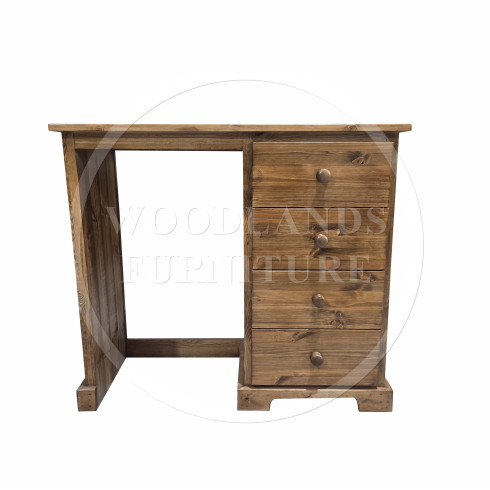 BALTIC SOLID PINE 4 DRAWER DRESSING TABLE IN KENILWORTH OAK POLISHED