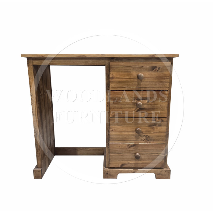 BALTIC SOLID PINE 4 DRAWER DRESSING TABLE IN KENILWORTH OAK POLISHED