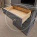 BALTIC SOLID PINE 1 DOOR 4 DRAWER WARDROBE WITH OPEN SHELVES IN GREY