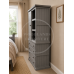 BALTIC SOLID PINE 1 DOOR 4 DRAWER WARDROBE WITH OPEN SHELVES IN GREY