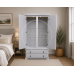 BALTIC SOLID PINE GENTS 2 DRAWER WARDROBE IN GREY BALTIC SOLID PINE GENTS 2 DRAWER WARDROBE IN GREY