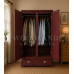 BALTIC SOLID PINE 1 DRAWER LARGE WARDROBE- NO MIRRORED DOORS IN RED MAHOGANY WAX BALTIC SOLID PINE 1 DRAWER LARGE WARDROBE- NO MIRRORED DOORS IN RED MAHOGANY WAX