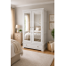 BALTIC SOLID PINE 1 DRAWER MIRRORED LARGE WARDROBE IN WHITE BALTIC SOLID PINE 1 DRAWER MIRRORED LARGE WARDROBE IN WHITE