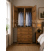 BALTIC SOLID PINE 2 DOOR 4 DRAWER WARDROBE IN OLD ANTIQUE WAX
