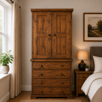 BALTIC SOLID PINE 2 DOOR 4 DRAWER WARDROBE IN OLD ANTIQUE WAX BALTIC SOLID PINE 2 DOOR 4 DRAWER WARDROBE IN OLD ANTIQUE WAX