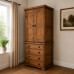 BALTIC SOLID PINE 2 DOOR 4 DRAWER WARDROBE IN OLD ANTIQUE WAX BALTIC SOLID PINE 2 DOOR 4 DRAWER WARDROBE IN OLD ANTIQUE WAX