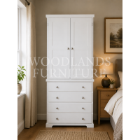 BALTIC SOLID PINE 2 DOOR 4 DRAWER WARDROBE IN WHITE BALTIC SOLID PINE 2 DOOR 4 DRAWER WARDROBE IN WHITE