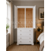 BALTIC SOLID PINE 2 DOOR 4 DRAWER WARDROBE IN WHITE