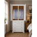 BALTIC SOLID PINE 2 DOOR 4 DRAWER WARDROBE IN WHITE