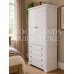 BALTIC SOLID PINE 2 DOOR 4 DRAWER WARDROBE IN WHITE