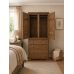 BALTIC SOLID PINE 2 DOOR 4 DRAWER WARDROBE IN MEDIUM OAK BALTIC SOLID PINE 2 DOOR 4 DRAWER WARDROBE IN MEDIUM OAK