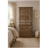 BALTIC SOLID PINE 2 DOOR 4 DRAWER WARDROBE IN MEDIUM OAK BALTIC SOLID PINE 2 DOOR 4 DRAWER WARDROBE IN MEDIUM OAK